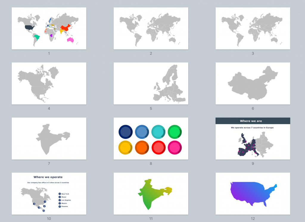 world map for powerpoint screenshot