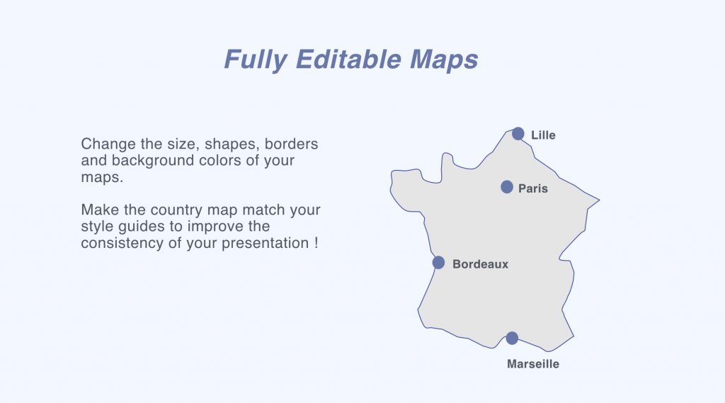 editable france map example