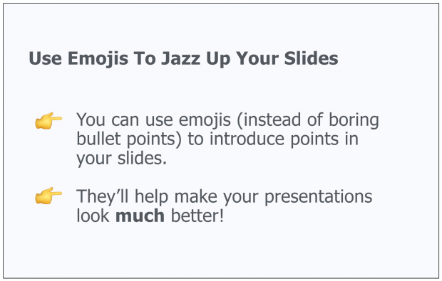 Use Emojis As a Creative Presentation Idea