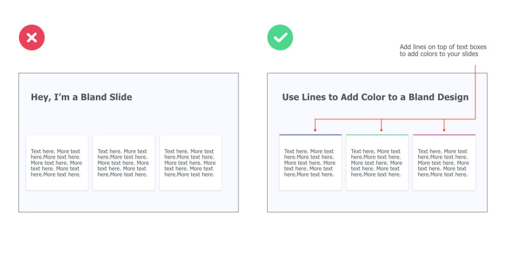 Powerpoint 2 Color Line Fil Add Colored Lines - PPTPOP