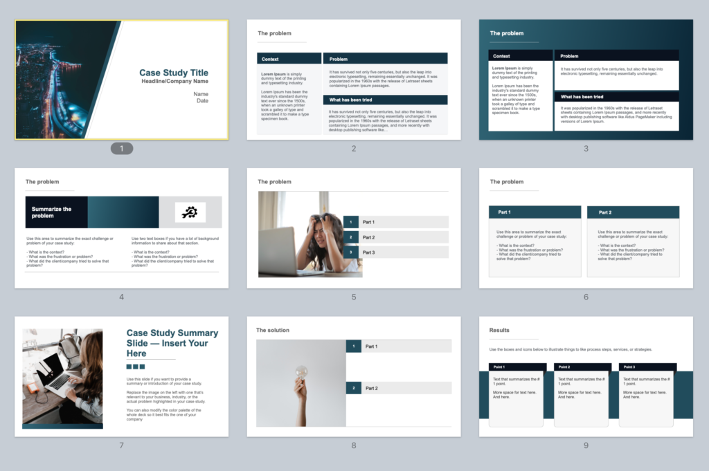 ppt template for case study presentation