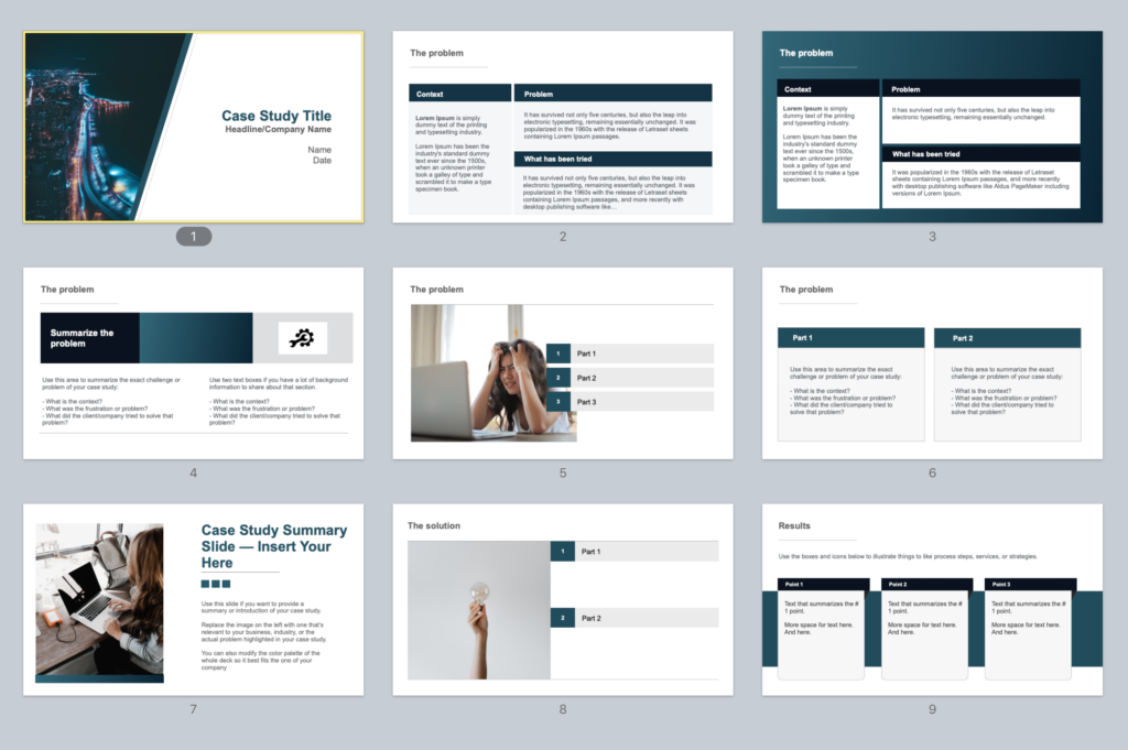 case analysis presentation template