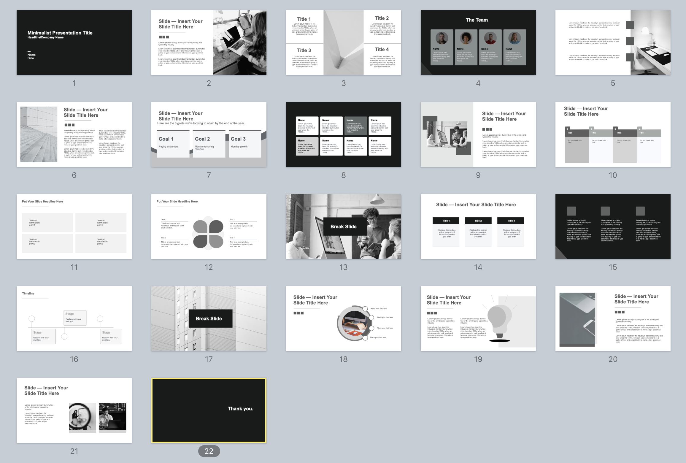 The Best Modern Minimalist Presentation Template [FREE]